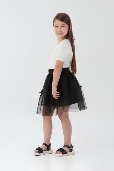 Fulla Moda Elastic Waist and Bow 23 April Girl's Tuu Skirt