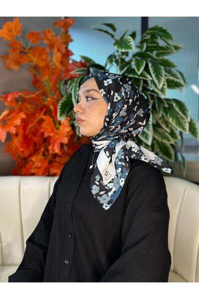 Oxygen Scarfs Βαμβακερό μεταξωτό μαντίλι με ανοιξιάτικο σχέδιο - 13001