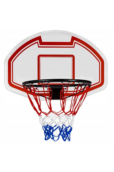 zola Basketball hoop, diameter 45 cm, door/wall mounting, mounting accessories included, 73 x 49 cm, white/red