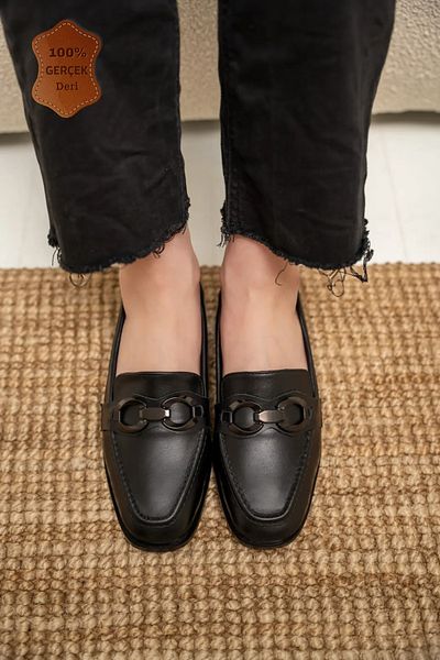 LAMİNTA Loafer Zeys din piele naturală cu accesorii negre