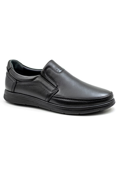 Velton Genuine Leather Black Comfort Orthopedic Men's Casual Shoes – Dad Shoes