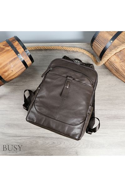 Busy Lady&Gentleman Barreta Leather Backpack, Unisex, Large Capacity, Tablet And Laptop Space