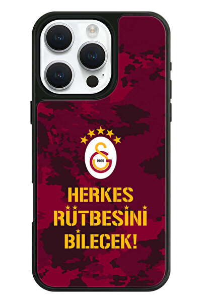 Galatasaray iPhone 16 Pro Max Uyumlu Galatasaray 5 Yıldız Rütbe Lisanslı Tele...
