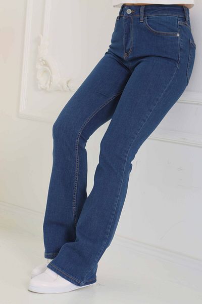TOFİSA Flared Leg Jeans Dark Blue - 26825
