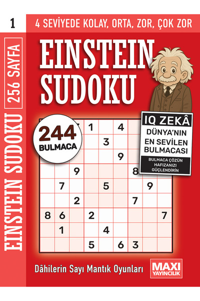 MAXİ Sudoku Dahilerin Sayı ve Mantık Oyunu 01.