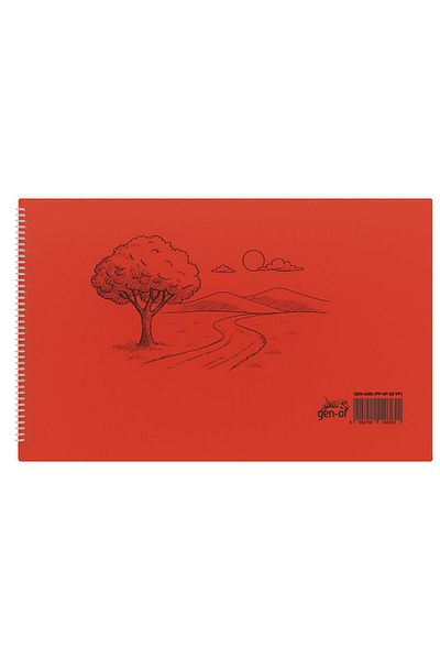Gen-Of 35x50 25 страници, пластмасова корица, спирала, голям размер, тетрадка за рисуване GEN-2450