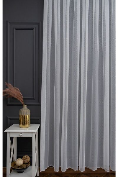 Taç Farbateks Planting Spotted Ironing Not Want Model Design 3 Layers Pleated Tulle Curtain