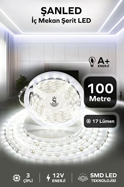 ŞANLED 3 Çipli Iç Mekan Şerit Led Tüm Mekanlar-(trafosuz) 5,10,20,30,40,50,100m