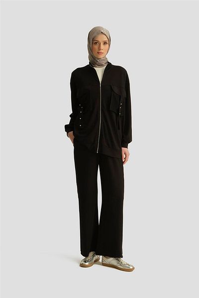 Armine Mesh Detailed Jacket 25Yd4237-1 Black