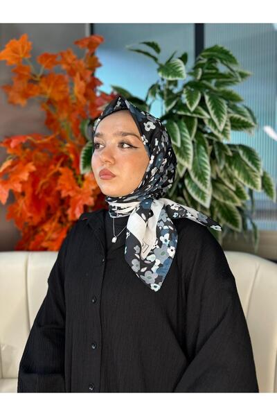 Oxygen Scarfs Βαμβακερό μεταξωτό μαντίλι με ανοιξιάτικο σχέδιο - 13001