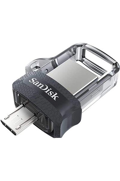 SanDisk محرك أقراص فلاش SanDisk Ultra Dual Drive M3.0 سعة 32 جيجابايت - MicroUSB وUSB 3.0 OTG لأجهزة Android والكمبيوتر الشخصي - SDDD3-032