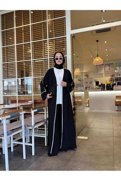 NS Moda Costum de vis Hijab Negru Model-540