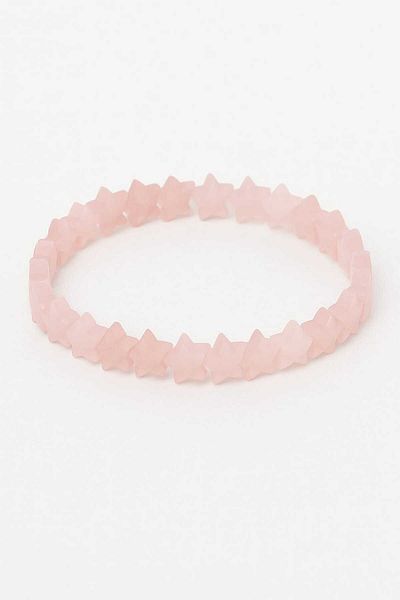 NehirTaş Certified Natural Stone Star Cut Pink Quartz Bracelet