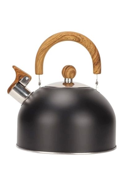 storeks Stainless Steel Teapot Black Color