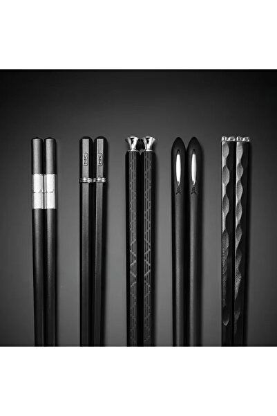 Choice 37A 5 pairs 5 Pairs Japanese Chinese chopsticks Sushi Sticks Reusable Alloy Korean Chopsticks Set H