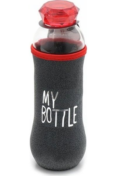 TEKNO İSTANBUL Tekno Istanbul Mtr-809020 Red Covered Glass Water Bottle Flask