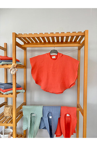 Bulut Sezen Oort Baby 4 Layer Muslin Poncho 100% Cotton Bath and Beach Towel