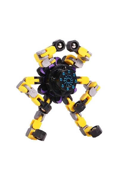 AC BOX Yellow Stress Wheel Transforming into Robot