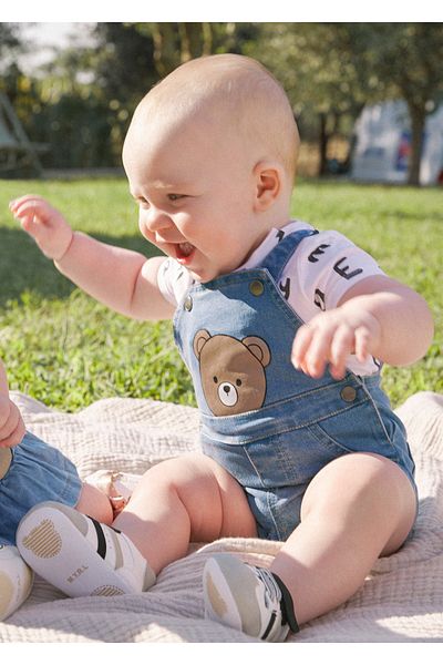 MAYORAL Baby T-Shirt Denim Overalls Suit Blue 1622