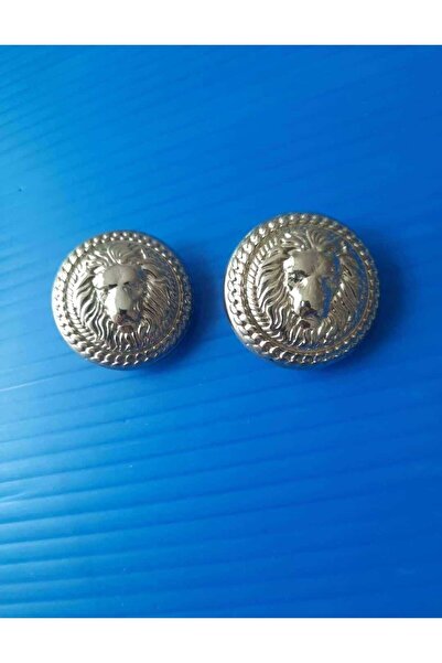 İMREN AKSESUAR Μεταλλικό κουμπί με επικάλυψη με φιγούρα λιονταριού 2,5 εκ. με κρεμάστρα στο κάτω μέρος 6 τεμάχια