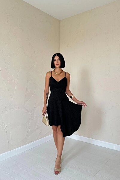 Genel Markalar iyah Jakarlı Asimetrik Elbise