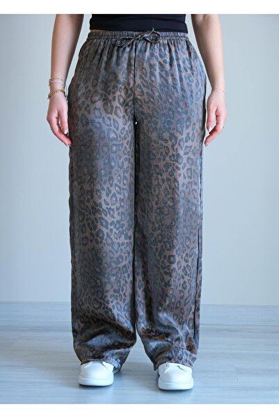 snc Parlak Bol Paça Pantolon Kahve