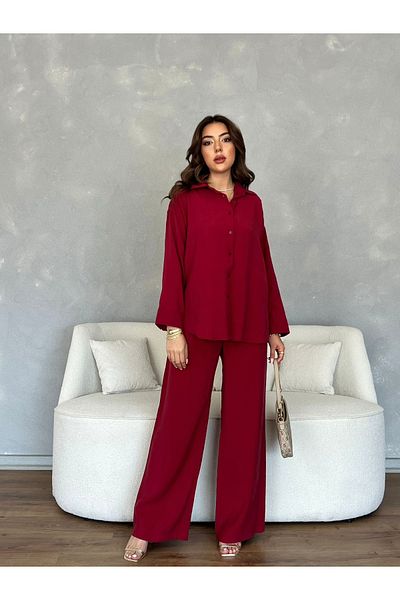 Nesil Women's Long Pants with Pile Detail and Wide Legs