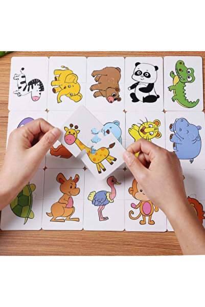 sallma Set 2 x Puzzle Cards, Head and Tail Matching