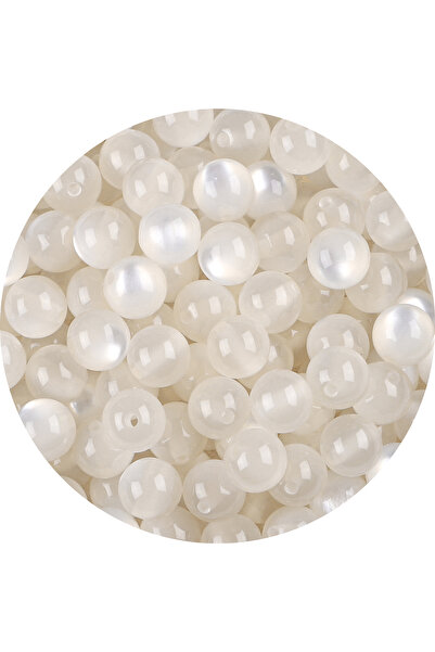 Choice8 8mm 100pcs style9 100pcs pack Resin Imitation Cat Eye Round Beads Col...