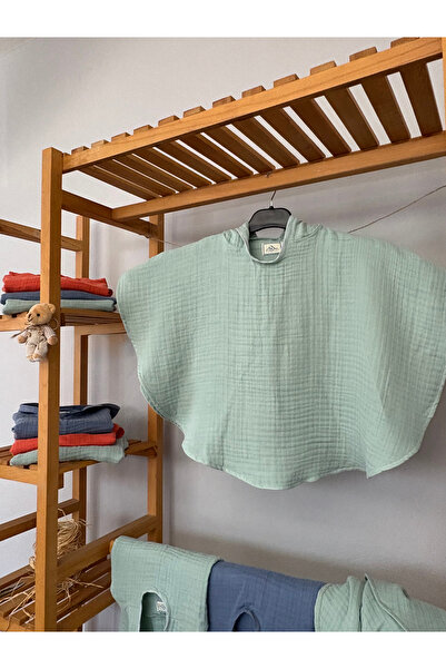 Bulut Sezen Oort Baby 4 Layer Muslin Poncho 100% Cotton Bath and Beach Towel