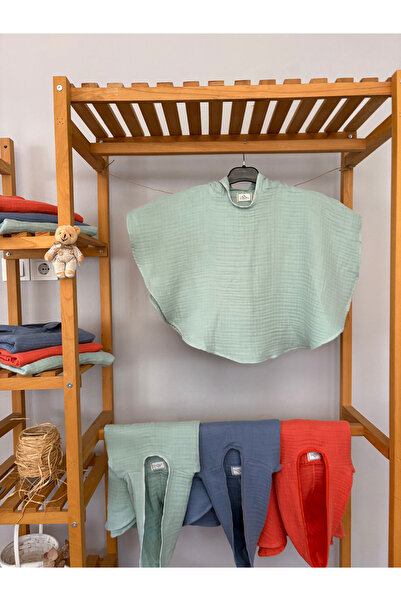 Bulut Sezen Oort Baby 4 Layer Muslin Poncho 100% Cotton Bath and Beach Towel