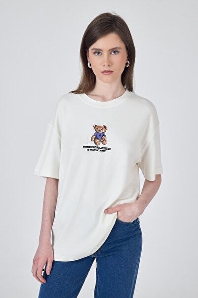 Rays Μπλουζάκι με λαιμόκοψη με λευκό αρκουδάκι 5530