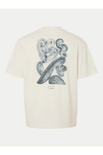 Selected Homme Tricou bărbătesc selected homme 16097225 ecru