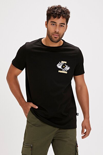 Bad Bear Men's Black Focus T-Shirt Tshirt 24.01.07.062-C01