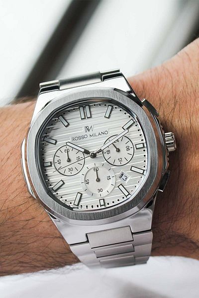Rosso Milano Rm812632A Men's Wrist Watch with Steel Cord