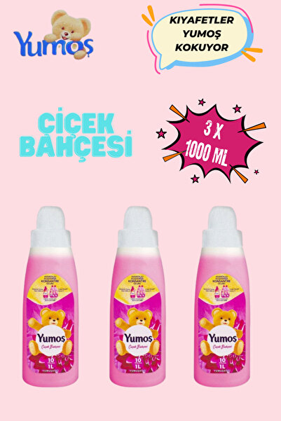 Yumoş Çiçek Bahçesi Çamaşır Yumuşatıcısı 3 Adet Toplam 3000 ml