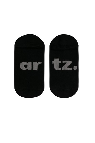 Arteziahn Ankle 1/5 Off-Black - Black Unisex Short Sports & Lifestyle Towel Sole Organic Cotton 3-Piece Sock Set