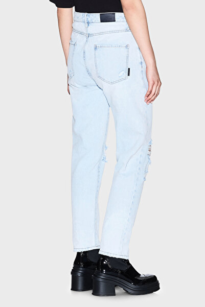 Armani Exchange Bumbac Boyfriend Fit Talie înaltă Blugi cu picioare drepte PANTALON DE JEANS XW000073 AF12859