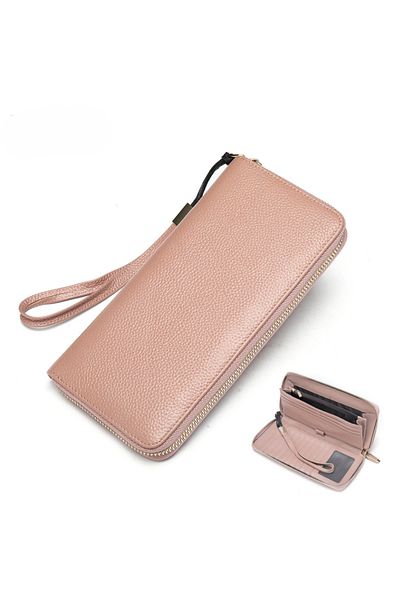 Busy Lady&Gentleman Hera women's wallet, genuine leather, smartphone compartment, multiple slots, coin zipper