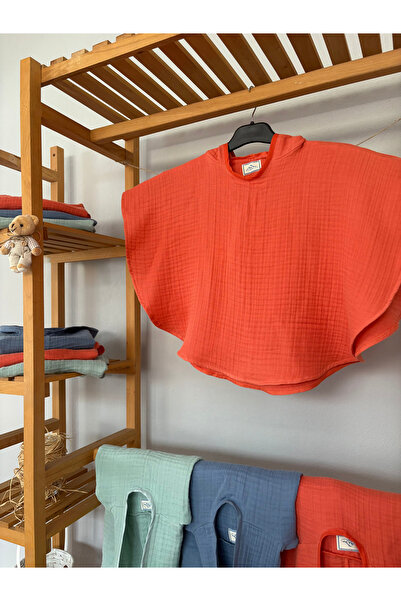 Bulut Sezen Oort Baby 4 Layer Muslin Poncho 100% Cotton Bath and Beach Towel