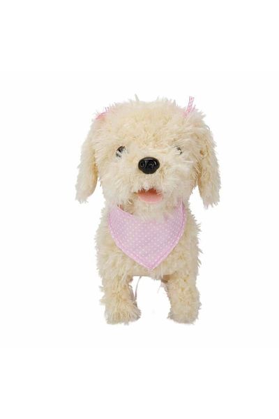 LiderGlobal S01002858 Walking Cute Dog with Voice White-Sun
