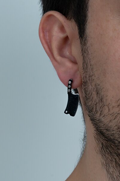 Takı Dükkanı Stainless Steel Large Size Row Earrings (2 Pieces) Mse17