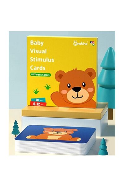 OEM Set of 20 baby visual stimulation cards, picture cards, 22cm, 6-12 months