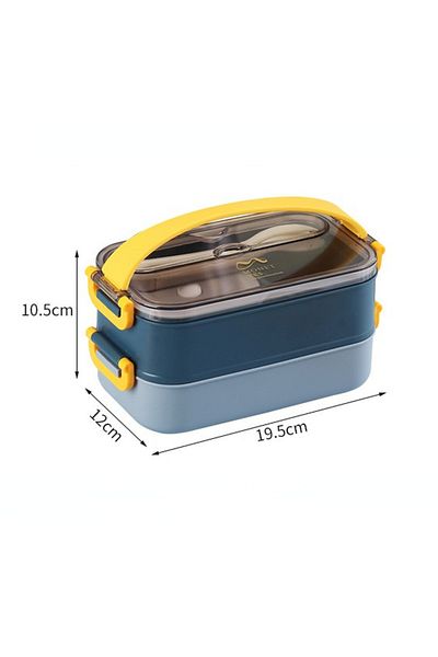 Vagonlife Stainless Steel Double-layer Lunch Box Soup Bowl for Adults, 1500 ml Food Storage Container Bento