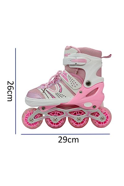 Rookie Training Skate with Adjustable Foot Numbers and Lighted Bag