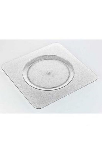 Homelux Suport pătrat, acrilic, argintiu