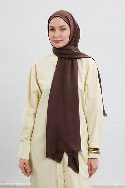 Qef Coffee Color Modal Shawl