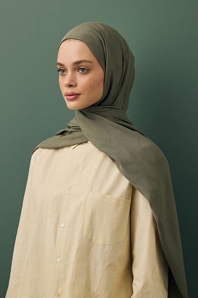Qef Khaki Green Modal Shawl