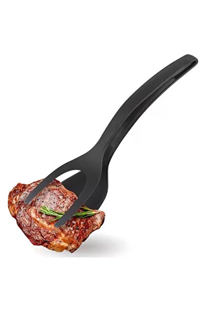 zola Kitchen spatula with tongs function, made of silicone, 30.5x8.5 cm, black