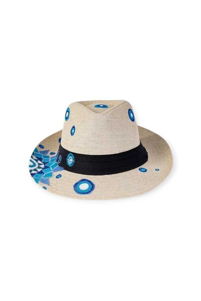 Do Tebe Καλοκαιρινό χειροποίητο καπέλο Fedora από ψάθινο ανεμιστήρα Προσαρμοσμένο σχέδιο
